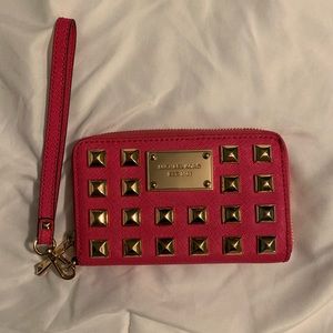 Michael Kors studded wristlet